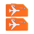 thumbnail image 2 of 2 etiquetas de equipaje para maletas, etiquetas para maletas, etiquetas para bolsas de viaje, etiquetas de embarque, etiquetas con nombre Naranja, 2 of 9