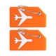 thumbnail image 2 of 2 etiquetas para equipaje, etiquetas para bolsas de viaje, porta tarjetas de identificación, etiquetas de silicona para equipaje de moda Naranja, 2 of 9