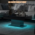 thumbnail image 3 of Hironpal 43" High Glossy LED Coffee Table, Modern Center Table with 16 Colors for Living Room,Remote Control,Black, 3 of 9