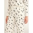 thumbnail image 3 of Joyspun Women's Hacci Knit Tree Print Sleep Pants, 30.5” Inseam, Sizes XS-3X, 3 of 8