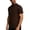 Coffee, variant on Mens Mock Neck T Shirts Short Sleeve Knit Undershirt Basic Solid Color Pullover Tops Summer Slim Fit Casual Tees