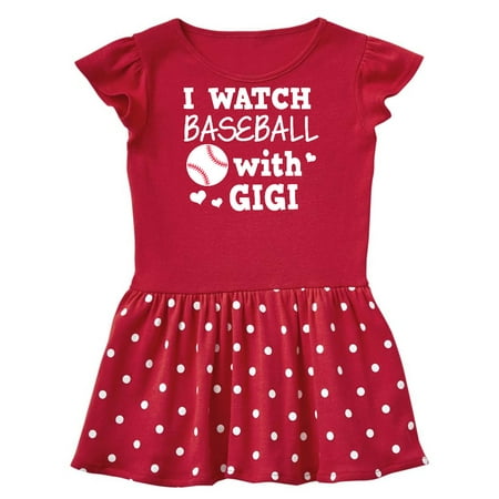 

Inktastic I Watch Baseball with My Gigi Gift Baby Girl Dress