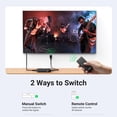 thumbnail image 3 of UGREEN HDMI Switch 3 in 1 Out 4K HDMI Switcher Splitter, 4K 30Hz HDMI Switch with Remote HDMI 3 Port Box Hub Supports HDR CEC 3D HDCP1.4, Compatible with PS5 PS4 Xbox Fire Stick Roku Apple TV PC, 3 of 9