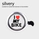 thumbnail image 2 of Soidarity Timbre de bicicleta de aleación, anillo de manillar de ciclo ajustable, timbre de advertencia de bicicleta con estampado de corazón Retro a la Ciclismo Plata Soidarity OD3054-01B, 2 of 6