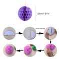 thumbnail image 2 of 5PCS Paper Pom Poms Hanging Ornaments Reusable, Photo Props for Baby Shower Birthday Party(Purple), 2 of 6