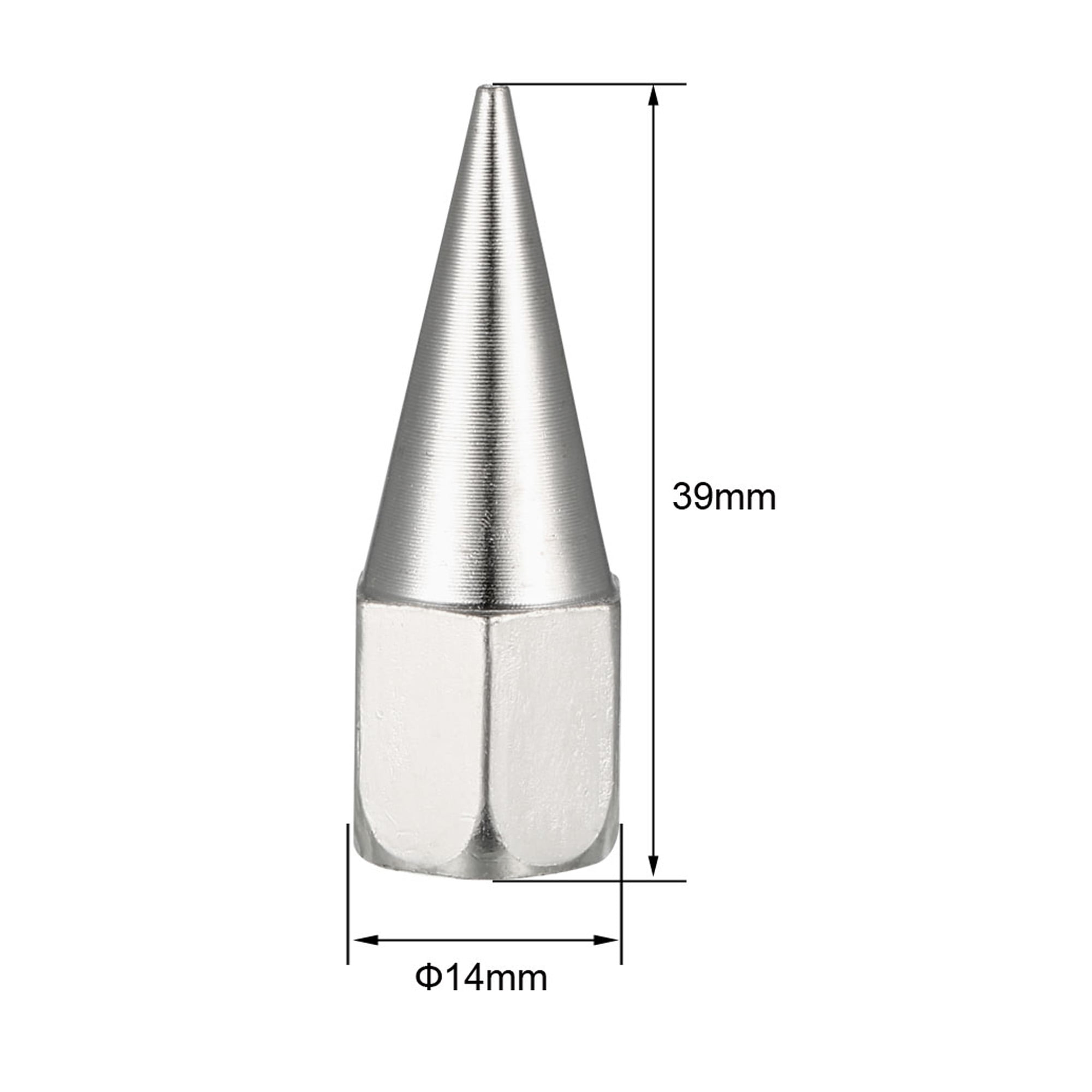 uxcell 1/8 inches NPT Grease Fitting Standard Grease Sharp Type Nozzle Zinc Plated Silver Tone 2pcs 