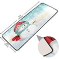 thumbnail image 2 of SKYSONIC 2X6 Feet Cute Christmas Snowman Runner Rug with Rubber Backing, Red Hat Non Slip Entryway Rug Runner Washable Soft Area Rug Carpet for Hallway Bedroom Kitchen Decor, 2 of 6