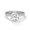 White, variant on One carat 2.22 Carat - Round Cut - Moissanite Ring - Six Prong Solitaire Engagement Ring in 18K Yellow Gold Plating over Silver Size 9
