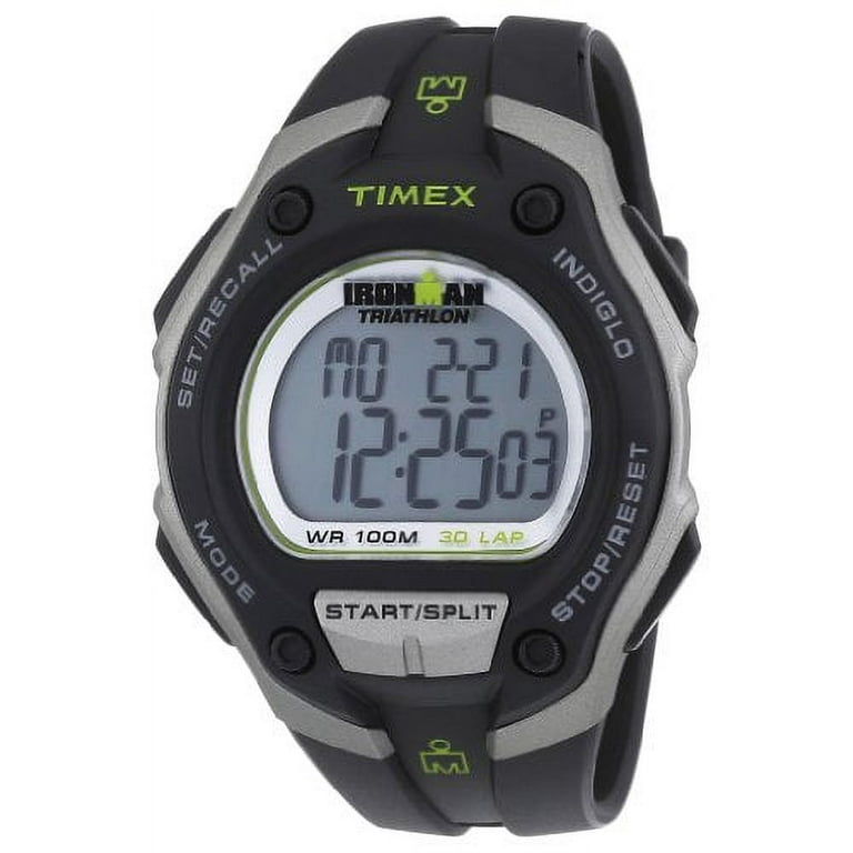 Timex Mens Sport Ironman Traditional 30-Lap Resin Case, Black
