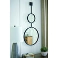 thumbnail image 5 of Signature Design by Ashley Brewer Modern Minimalist Round Accent Mirror, Black, 5 of 5