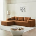 thumbnail image 3 of YOUDAO Modern 104'' Modular Sectional Couch, Comfy Lambswool Fabric  L-Shape Sofa with Chaise Lounge, Modern Corner Sofa 5 Seater Sectional Sofa Couch For Living Room, Bedroom, Apartment, Orange, 3 of 9