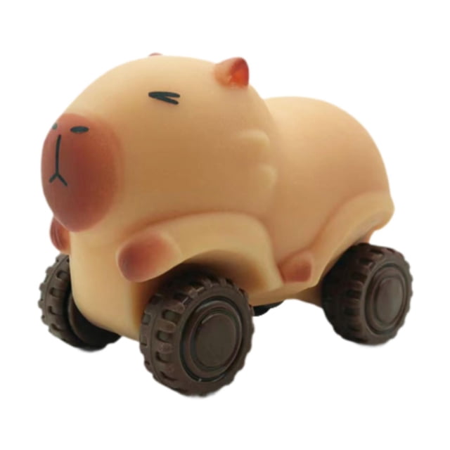 Juguete de Capybara Pull and Joys, juguete de viaje, rueda creativa bonita, juguete deslizante de arena, juguete sensorial para niños, niñas, niños en marrón
