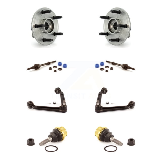 Transit Auto Bras de Commande Inférieur à Roulement avant avec Barre Stabilisatrice pour Voiture 2002-2005 Dodge Ram 1500 RWD 2 Roues ABS avec 5 Roues à Crampons Gauche Droite K7T-110411