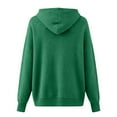 thumbnail image 5 of qucoqpe Womens Sweaters Casual Long Sleeve Knitted Hooded Pullover Top Drawstring Hoodies for Women, 5 of 6