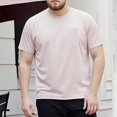 thumbnail image 2 of Cmfcve Oversized T-shirts for Men Stretch Round Neck Top Blouses Short Sleeve Linen Thin T-shirts, 2 of 5