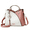 5500 Pink & White Color Block, variant on Women's Fashion Tote Bag - Trendy Color Block Leather Handbag with Top Handle & Detachable Shoulder Strap, Elegant Crossbody Purse for Work, Daily & Evening