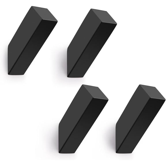 Black Towel Hooks Wall Mounted, SUS 304 Stainless Steel Towel & Robe Hooks, Modern Heavy Duty Wall Hooks Waterproof for Bathroom and Outdoor, Matte Black (4-Pack)