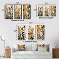 thumbnail image 4 of Designart "Terracotta Retro Wildflowers Illustration VI" Abstract Botanicals Framed Wall Art Set Of 3 - Brown Modern Frame Gallery Wall Set For Home Decor, 4 of 6