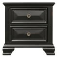 thumbnail image 5 of Roundhill Furniture Vintage Black Wood Bedroom Set, King Panel Bed, Dresser, Mirror, 2 Nightstands, 5 of 15