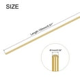 thumbnail image 2 of Unique Bargains 8Pcs Brass Rods 1mm x 150mm Round Metal Solid Shaft Rod Lathe Bar Stock Handle DIY Craft Making, Gold, 2 of 5