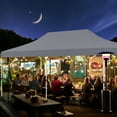 thumbnail image 4 of Costway 10 x 20FT Pop up Canopy  Outdoor Canopy Tent with 6 Sidewalls Carrying Bag Gray, 4 of 10
