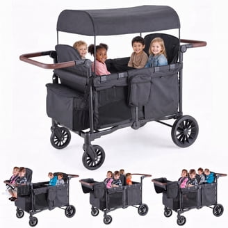 Cochildor Elite Pro All-Terrain Heavy Duty 4-Seater 300lb Capacity Stroller  Wagon, Light Grey - Walmart.com