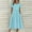 c01Blue, variant on JGGSPWM Women's Pleated Design Mid Calf Dresses Party Daily Casual Round Neck Solid Color Short Sleeve Dresses With Pocket Blue XXL