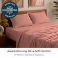 thumbnail image 2 of Mellanni 4-Piece Iconic California King Bedsheet Set - Microfiber, 16" Deep Pocket, Cooling, Wrinkle, Fade, Stain Resistant, Coral, 2 of 7