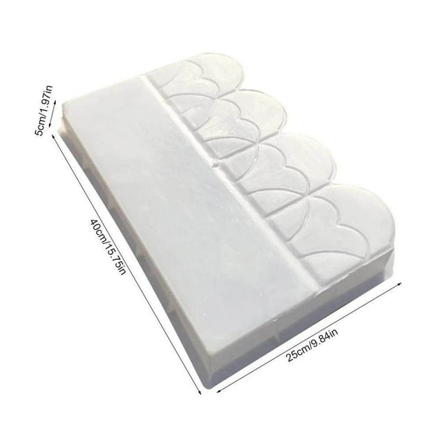 Concrete Mold Plaster Garden Fence Decor DIY cement path Flower Bed Pavement Mould 5cm thickness
