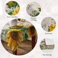 thumbnail image 5 of Sunflower Vintage Table Cloth Waterproof Tablecloths, Rustic Retro Floral Spring Summer Tablecloth Dining Table Cover for Kitchen Party Tabletop Outdoor, Square Tablecloth 60x60 Inch, 5 of 9