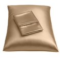 thumbnail image 1 of Funda de almohada de satén BLISSFORD para el cuidado del cabello y la piel, color beige Queen, 1 of 9