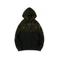 thumbnail image 7 of Grianlook Mens Casual Hoodies Sweatshirt Camo Print Color Block Jogger Tops Camouflage Hooded Pullover with Pockets Black XL, 7 of 7