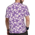 thumbnail image 2 of Rocae Daisies Flowers for Men's Mesh Quick-Dry Short Sleeve Workout T-Shirt,Mens Crew Neck Tee Lightweight Soft Classic T Shirts 4X-Large, 2 of 9