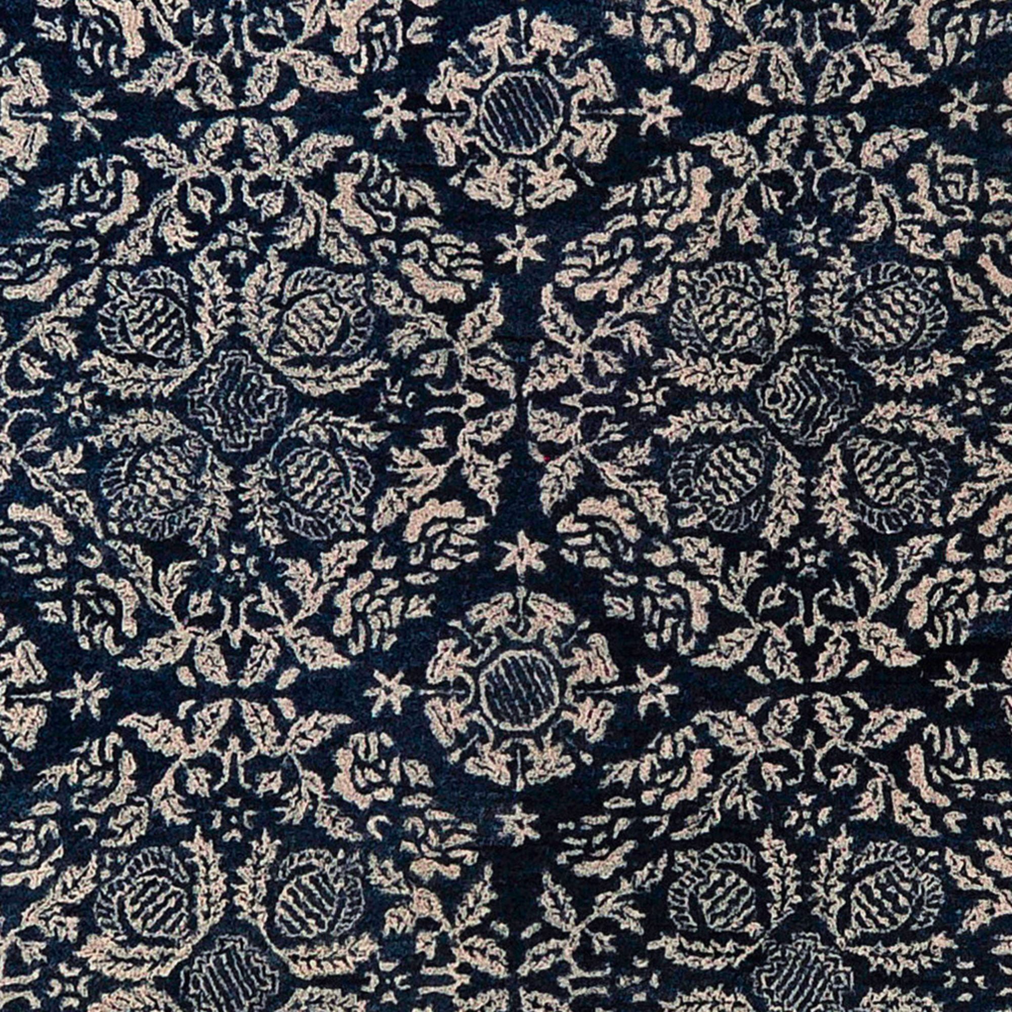 8 X Transitional Style Navy Blue And Gray New Zealand Wool 8 X Transitional Style Navy Blue