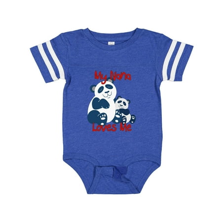

Inktastic My Nana Loves Me Panda Gift Baby Boy or Baby Girl Bodysuit