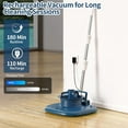 thumbnail image 3 of Pool Leaf Vacuum with Telescopic Pole – 83GPM Cordless Rechargeable Pool Vacuum for Inground & Above Ground Pools, Spa & Hot Tub – 6.6Gal Leaf Catcher Bag, Ideal for Heavy Debris Areas, 3 of 9