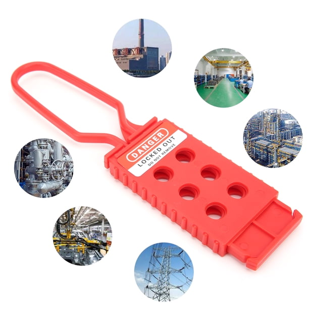 Cerradura De Cerrojo De Etiquetado, Cerrojo De Bloqueo Rojo De Nailon Aislante Cerrojo De Bloqueo De Seguridad 10 Piezas Para Sitios De Construcción