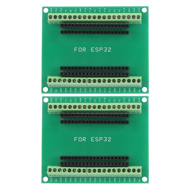 Placa de desarrollo ESP32 de 2 piezas, 38 pines, 2 en 1, CPU de doble núcleo, bajo consumo de energía, inalámbrica, WiFi y Bluetooth.