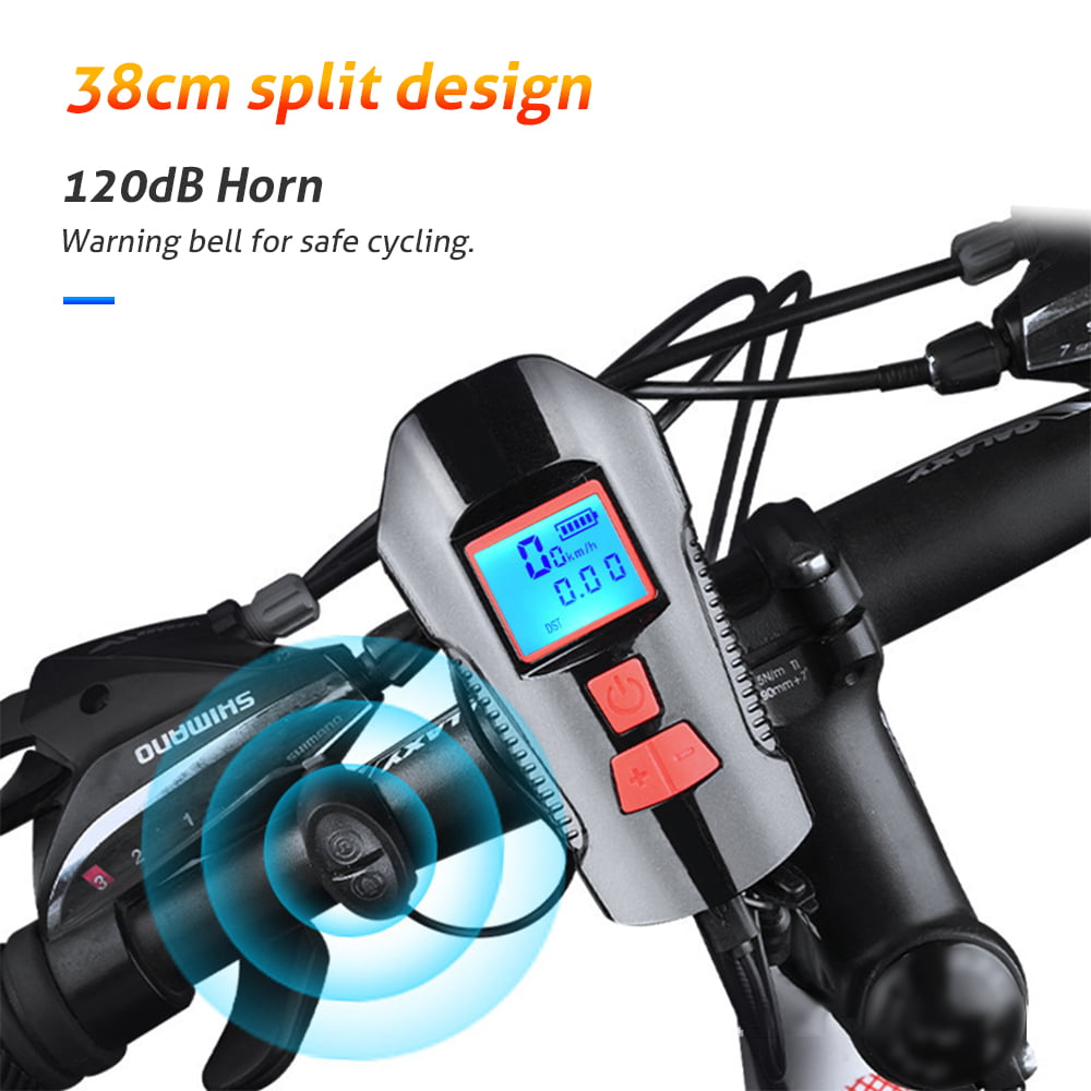 Details about   USB Rechargeable LED Bicycle Headlight Bike Head Light Cycling Horn Front Lamp 