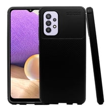 Atti Rugged Carbon Samsung A32 4g Negro 1pz Mas Mica 9D ATTI Funda de Silicon Uso Rudo