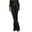 Black, variant on Timegard Jean Pants for Women Bell Bottom High Waist Button Slim Stretch Streetwear Flare Denim Pants