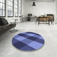 thumbnail image 4 of Ahgly Company Machine Washable Indoor Rectangle Transitional Sky Blue Area Rugs, 7' x 10', 4 of 7