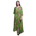 thumbnail image 1 of Bimba Robe Longue Caftan Florale Maxi Robe de Plage Maillot de Bain Couverture Caftan pour Femmes-TG-3X, 1 of 5