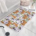thumbnail image 3 of Yorkie Dog and Flower Florals Flannel Non Slip Door Rugs,Washable Door Mats Indoor,Decorative Door Mats,Dirt-Resistant and Absorbent Doormat for Entrance,Bedroom,Kitchen,Bathroom,23.5x16in(60x40cm), 3 of 5