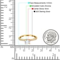 thumbnail image 4 of Yellow Tone, Simulated Cubic Zirconia Size-5 Art Deco Wedding Engagement Ring 925 Sterling Silver, 4 of 7
