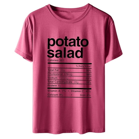 

Spring Tops for Women Women s Shirt Tees Funny Cute Short Sleeve Fall T-shirt Thanksgiving Gift Tops Thanksgiving Nutrition Matching Blouse Maternity Shirts Hot pink S