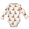 thumbnail image 4 of Touched by Nature Baby Boy Organic Cotton Long-Sleeve Bodysuits 5pk, Boho Fox, 0-3 Months, 4 of 6