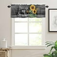 thumbnail image 3 of Yellow Sunflower Valances for Windows Farmhouse Kitchen Curtains Valances Rod Pocket Valance Curtains for Kitchen Windows Butterfly Sunshine Black Farmhouse Wood Window Valances for Bathroom 54"x18", 3 of 6