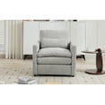 thumbnail image 6 of 31.9" Plush Chenille Armchair, Oversized Cloud Sofa Single Seat, Light Grey, Deep Seating, Curved Arms, Lumbar Pillow, Living Room, Modern Design, 6 of 29