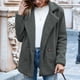 thumbnail image 1 of Puntoco Chaqueta para mujer Chaqueta sólida Botón de bolsillo Cuello vuelto Slim Fit Chaqueta cálida mediana y larga Puntoco Puntoco-815, 1 of 6